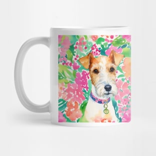 Preppy portrait of a cute terrier Mug